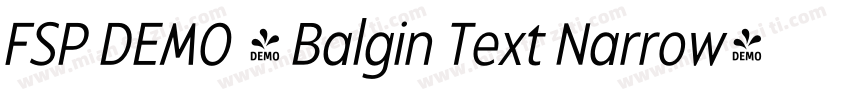 FSP DEMO - Balgin Text Narrow字体转换